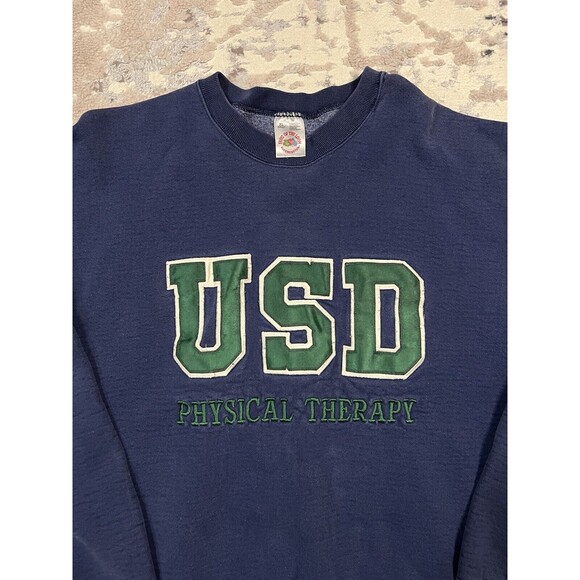 Vintage Fruit Of The Loom Sweatshirt University Of South Dakota USD Size XL USA - Picture 4 of 10